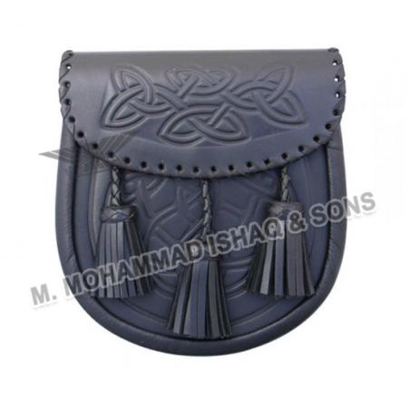 Celtic Embossed Leather Sporran